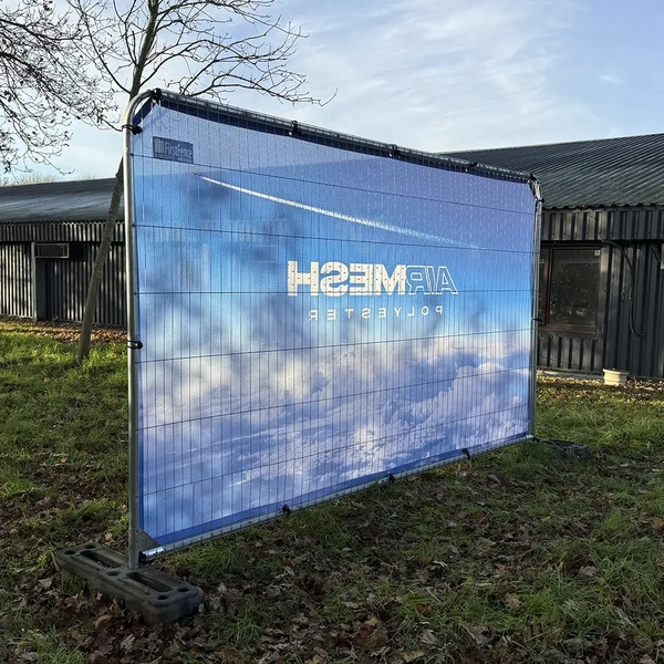 Heras Fencing Banners - AirMesh With Angled Corners - Back